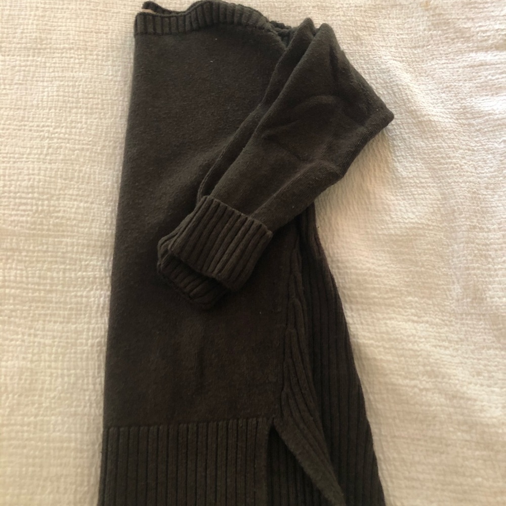 Long olive/army green LOFT sweater